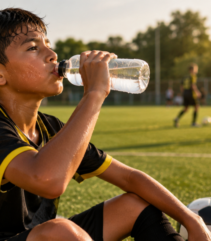 Hidratación en niños deportistas durante el entrenamiento