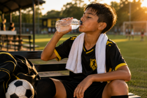 Hidratación después del entrenamiento en niños deportistas