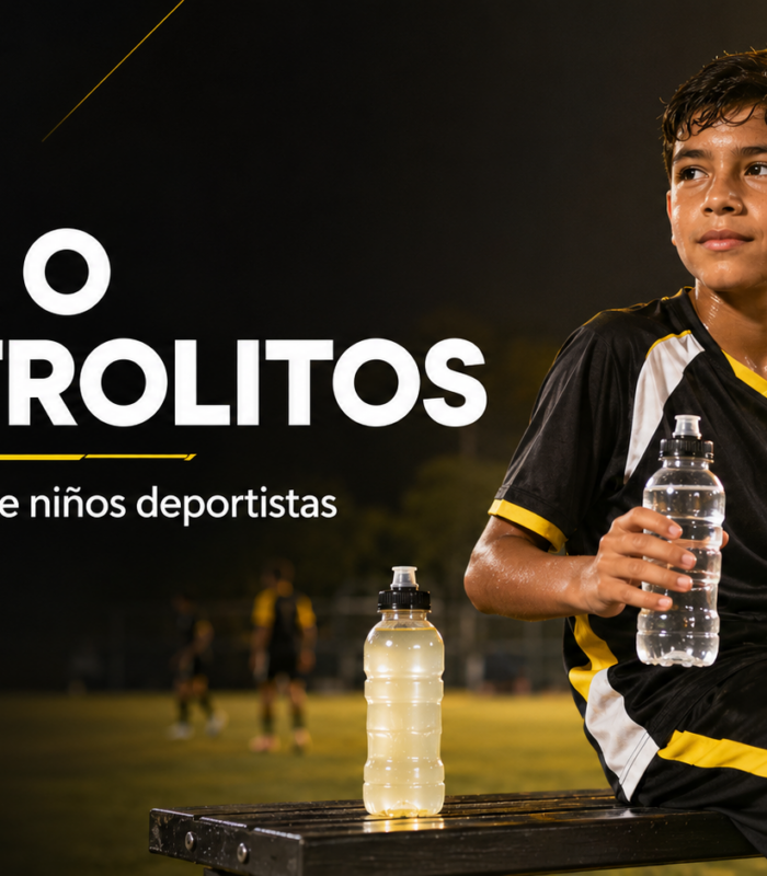 Electrolitos para niños deportistas durante el entrenamiento