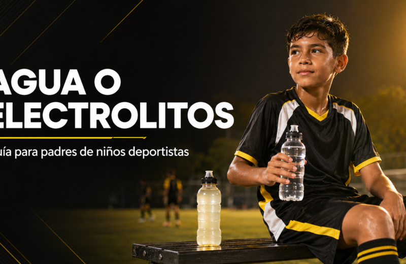 Electrolitos para niños deportistas durante el entrenamiento