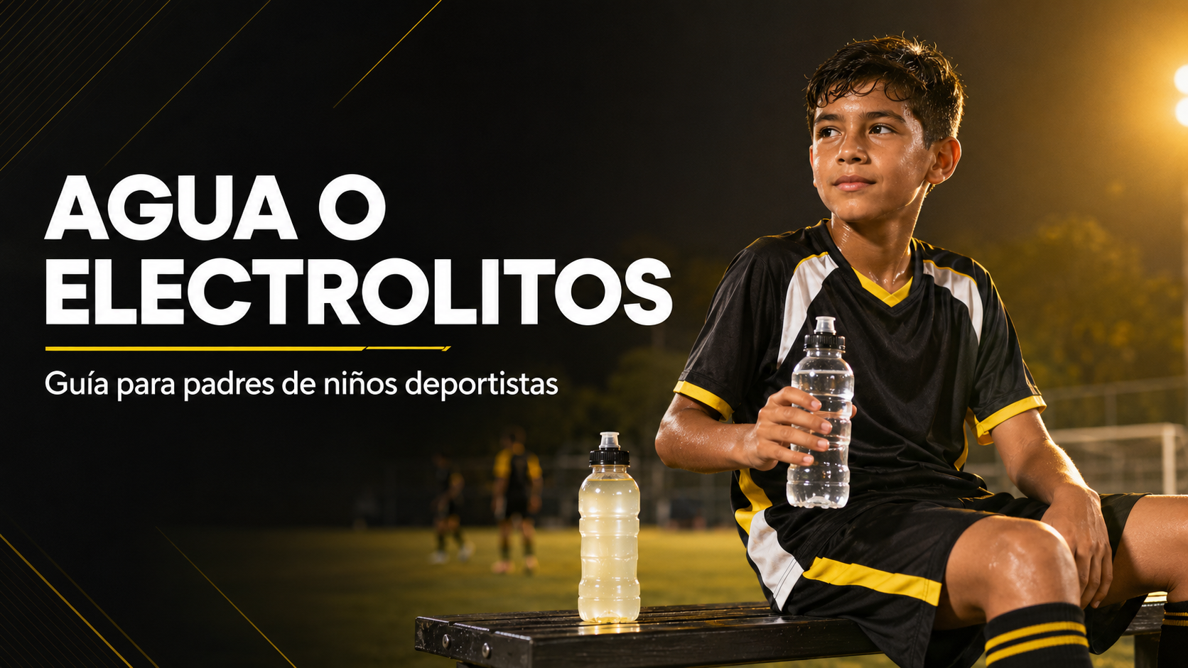Electrolitos para niños deportistas durante el entrenamiento