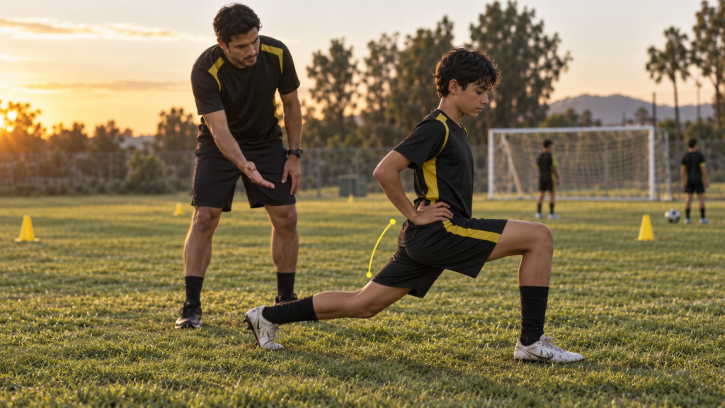 flexibilidad y rango de movimiento en niños deportistas