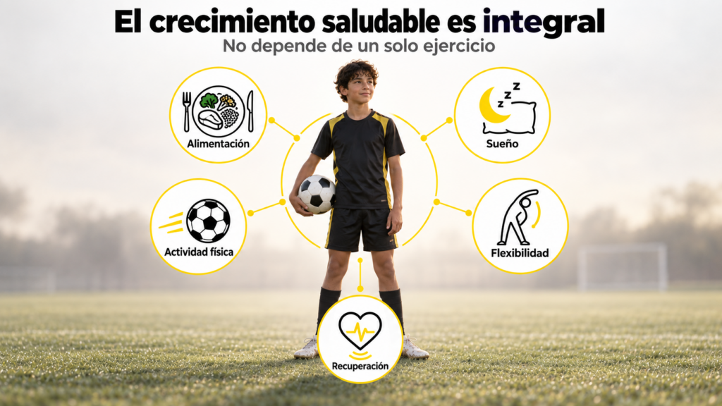 crecimiento flexibilidad sueño y recuperación en niños deportistas
