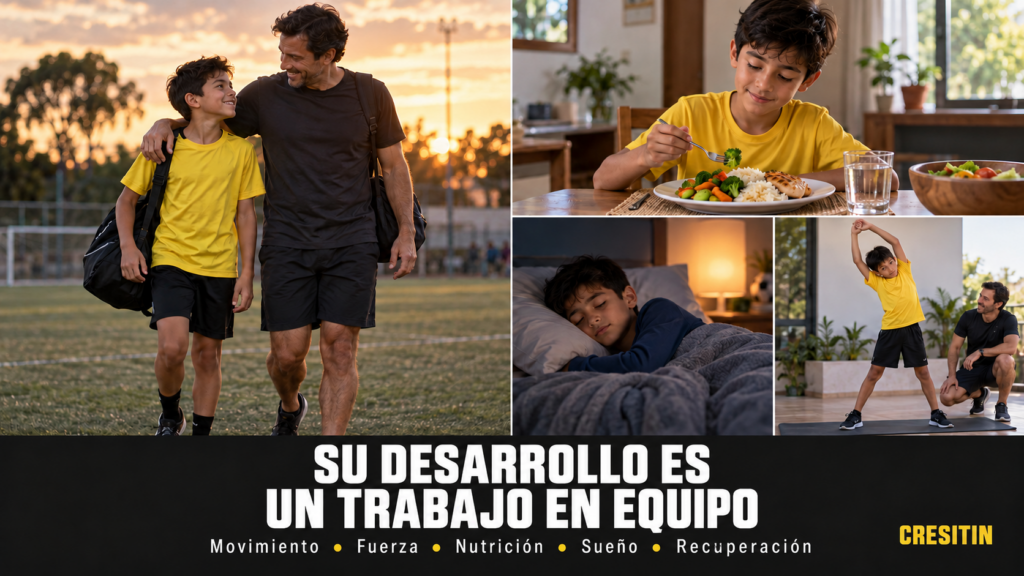 estiramientos para crecer junto con sueño ejercicio y alimentación
